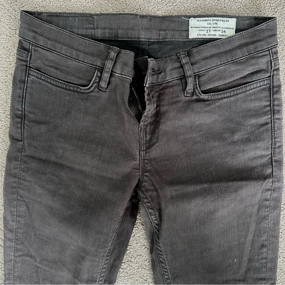 Allsaints ✨ Deep Chocolate Black-Brown Skinny Jeans